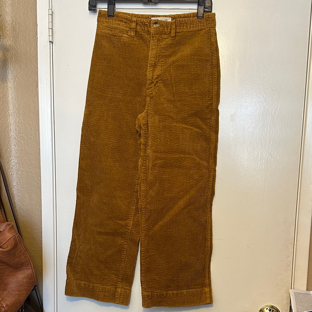 Women’s Corduroy Madewell Wide Leg Crop - Mustard